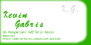 kevin gabris business card